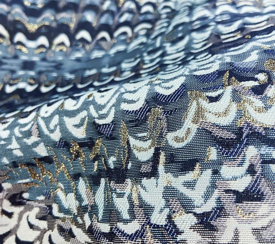 Jacquard abstract lurex  -  Poppy meets Pommé